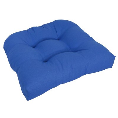 Blazing Needles, 19-inch U-Shaped Spun Polyester Outdoor Tufted Dining Chair Cushion