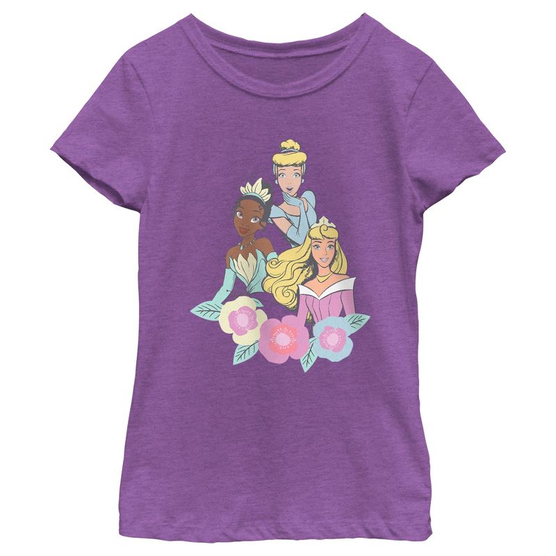 Girl's Disney Floral Princess T-Shirt, 1 of 5
