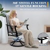 Patio Swivel Chair Set of 2, All Weather High Back Outdoor Dining Chairs with Thickened Cushions for Porch, Garden, Backyard, Poolside, Deck - 3 of 4