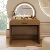 39" Makeup Vanity Table with Removable Lighted Touch Screen Mirror, Modern Vanity Desk with Drawer for Bedroom – The Pop Home - 2 of 4