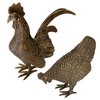 Design Toscano Barnyard Rooster and Hen Solid Cast Bronze Garden Statue Set - 3 of 4