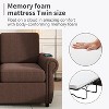 CIPACHO 57.9" Orisfur Pull Out Sofa Bed  Loveseat Sleeper with Twin Size Memory Mattress with Two USB Ports  Spaces, Brown - 2 of 4