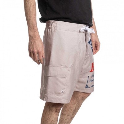 Budweiser Mens Budweiser King of Beers Vintage Logo Swim Board Shorts - Small — фото 5