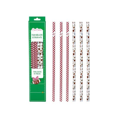 CharCharms 6pk 40oz Tailgate Water Bottle Straws