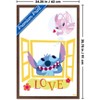 Trends International Disney Lilo & Stitch (2002) - Window Love with Angel Framed Wall Poster Prints - 3 of 4