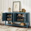 NicBex Farmhouse Console Table for Entryway,Sideboard Entryway Table with Storage Cabinets & Bottom Shelf,Safe Table for Living Room,Hallway - 3 of 4