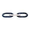 Decorative Oval Interlocking Link Chain for Home Decor - Modern Decorative Object for Shelf Accent or Living Room Decoration - 21", Blue - 2 of 4
