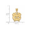 Black Bow Jewelry 14k Yellow Gold Chicago Blackhawks NHL Small Pendant - 2 of 3