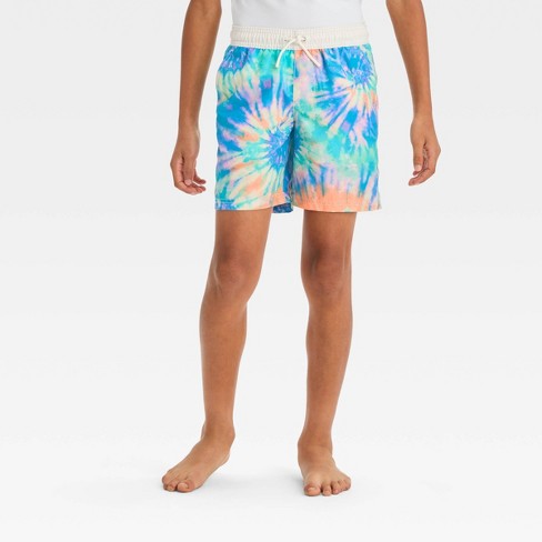 Boys' Tie-Dye Swim Shorts - Cat & Jack™ M Husky