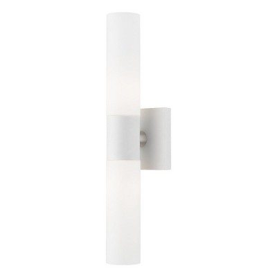 Livex Lighting Aero 2 - Light Vanity in  White/Brushed Nickel