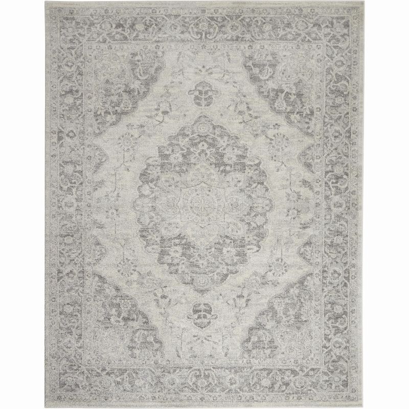 Nourison Tranquil TRA05 Ivory/Grey Indoor Area Rug, 1 of 12