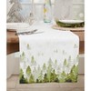 Saro Lifestyle Dining Table Runner With Pine Trees Design, Green, 16" x 72" - 3 of 3