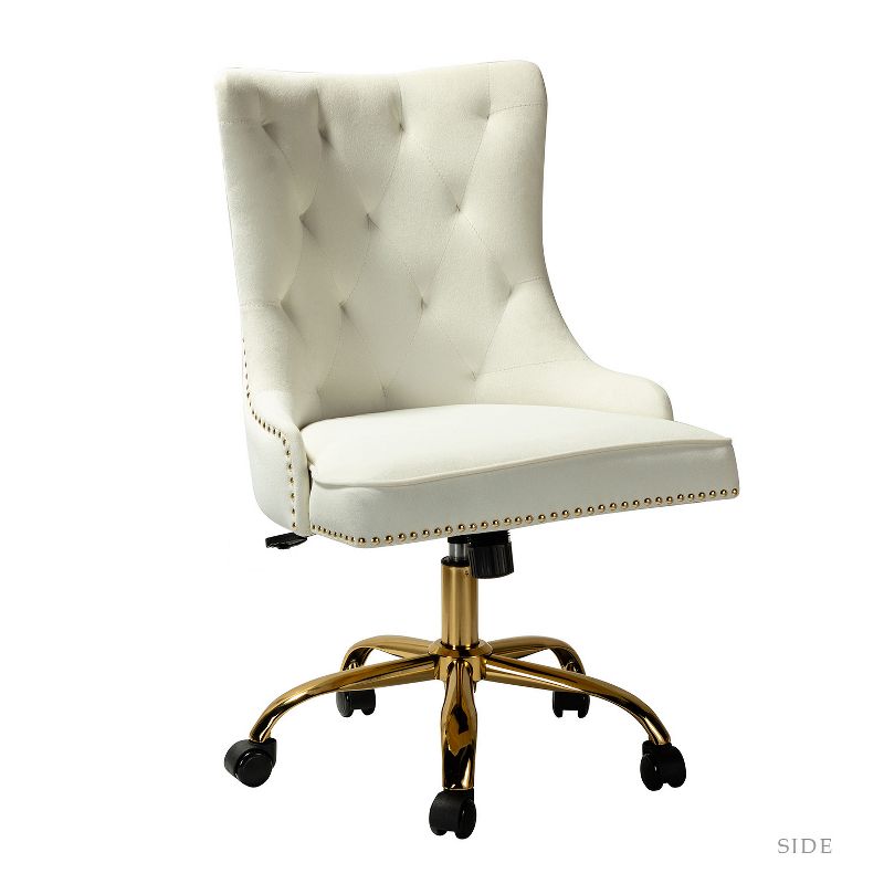 Lisa Computer Task Chair Swivel Height-adjustable Desk Chair with Tufted Back Mordern Office Chair | Karat Home, 4 of 12