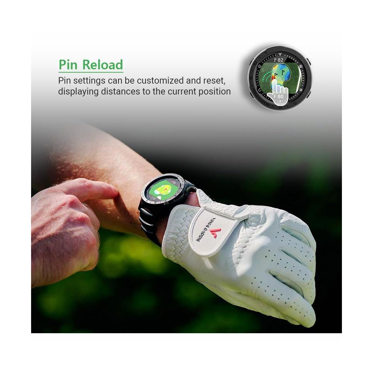A3 Lightweight Hybrid Golf GPS Watch | Slope Mode, Color Touchscreen, Green Undulation | 40,000 Worldwide Preloaded Courses | Unisex Golf Watch - thumbnail 7