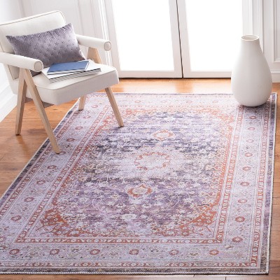Elegant Gray Rectangular 8' x 10' Viscose Blend Easy-Care Area Rug