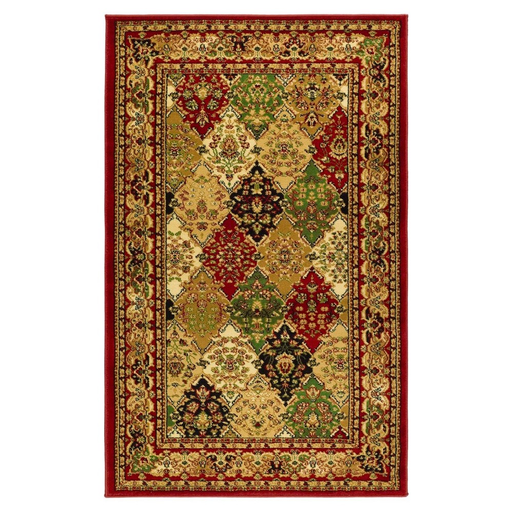 Floral Loomed Accent Rug 3'3inx5'3in Ivory/Red - Safavieh