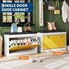 Shoe Storage Bench, 31.5'' Shoe Organizer Bench with Flip Drawer & PU Cushion, Modern Entryway Shoe Cabinet - 4 of 4