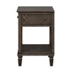 Sapphtopaz Night Stand with Drawer and Storage Space Farmhouse Side Table with Conical Solid Wood Legs, Nightstand for Bedroom, Living Room - 2 of 4