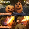 Pumpkin Gas Log, Ceramic Fire Lgs for Ventless & Vent Free, Propane, Gel, Ethanol, Electric, Outdoor Fireplace Fire Pit, Halloween D¨¦cor,1-Pack - 4 of 4