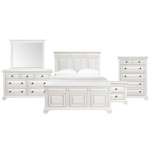 5pc Queen Trent Panel Bedroom Set White - Picket House Furnishings