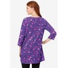 Woman Within Plus Size Perfect Printed Three-Quarter-Sleeve Scoopneck Tunic - 3 of 4