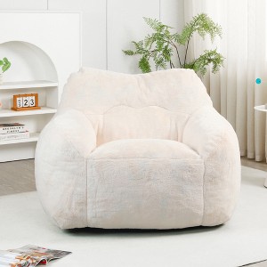 Airsurfer Bean Bag Chair with Armrests, Stuffed with High-Density Foam, Comfy Lazy Sofa for Adults in Living Room - 1 of 4