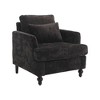 Racxily Tufted Club Armchair - Mid Century Modern Modern Chair,Solid Wood Frame Removable Cushions, for Living Room Office Bedroom,Black - 4 of 4