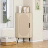 39 In. Corner cabinet ,Rattan door,Freestanding Corner Tables For Small Spaces - 2 of 4