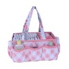 Bacati - Watercolor Floral Coral/Gray Storage Caddy - 4 of 4
