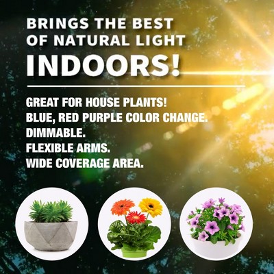 Bell + Howell 24" Black LED Indoor Grow Light with Adjustable Timer