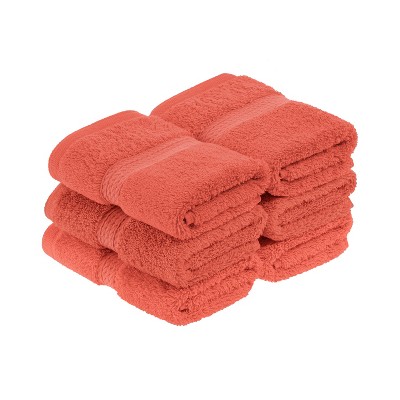 Egyptian Cotton Plush Heavyweight Absorbent Luxury 9 Piece Towel Set Red