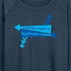 Women's - Dr. Seuss - You Can Steer Yourself Lightweight French Terry Wide Neck Long Sleeve Shirt - 2 of 4