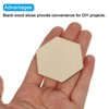 Unique Bargains DIY Craft Wood Burning Hexagon Painting Wood Slices 100 Pcs - 4 of 4