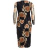QUIZ Women's Plus Size Floral Mesh Round Neck Maxi Dress - 4 of 4
