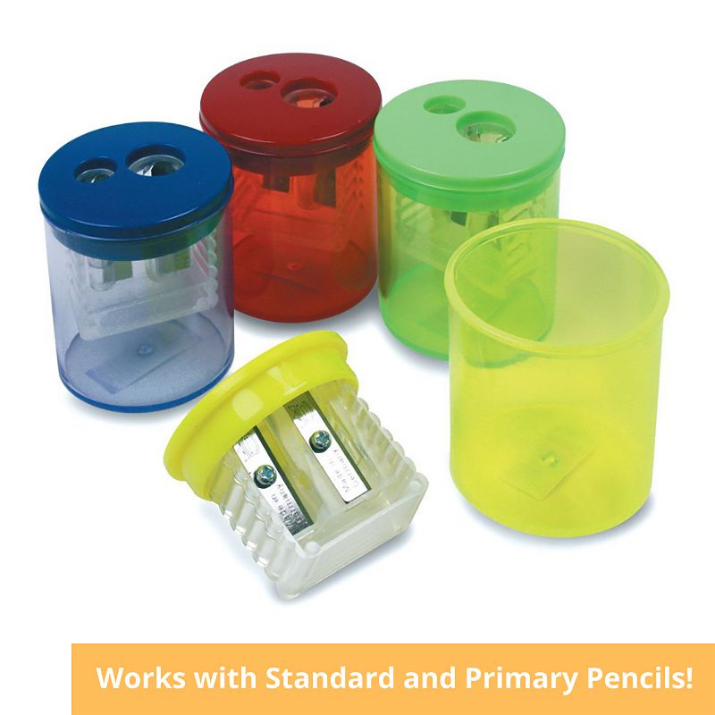 Eisen Two-Hole Pencil Sharpener, Assorted Colors, Pack of 12, 3 of 5