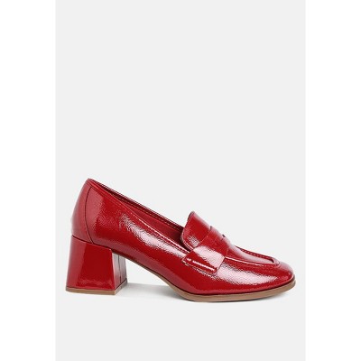 Umdoni Penny Strap Block Heel Loafers