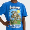 Boys' Goosebumps Werewolf Oversized Short Sleeve Graphic T-Shirt - Blue - 2 of 4