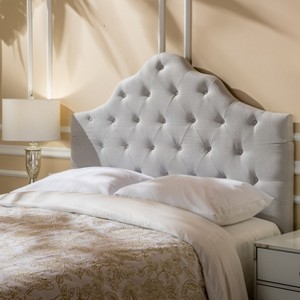 GDFStudio Banak Contemporary Tufted Cloud-Shaped Upholstered Headboard with Adjustable Iron Legs - 1 of 4
