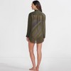 Lands' End Women's Cotton Gauze Button Down Swim Cover-up Shirt Dress - 2 of 4