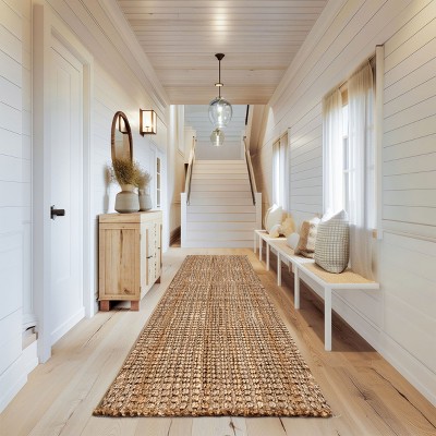 Kiwa Natural Jute 6' x 9' Handwoven Farmhouse Area Rug