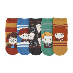 Harry Potter Chibi Characters Women's 5-Pair Ankle Socks - 1 of 4