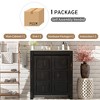 KTMBDW Modern Bathroom Vanity with Ceramic Basin, Undermount Vanity Sink Cabinet with 2 Doors, Free Standing Bathroom Storage Cabinet - 4 of 4