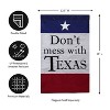 Evergreen Flag Garden Applique Don't Mess With Texas - 2 of 4