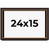 PosterPalooza | Modern Shadow Box 1" Depth Brown Picture Frame - UV Acrylic, Backing Board, Hanging Hardware - 2 of 4