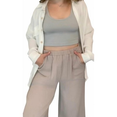 Women's Coastal Cotton Gauze Pants - GRADE & GATHER