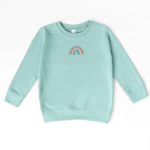 The Juniper Shop Embroidered Rainbow Heart Toddler Sweatshirt - 1 of 3