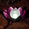 Moonelit Creations Lotus Flower Solar LED Garden Light Stake Purple - 3 of 4
