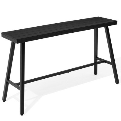 Crestlive Products Outdoor Bar Table Hot Tub Table Patio Bar Height Table with Weather Resistant Waterproof Top