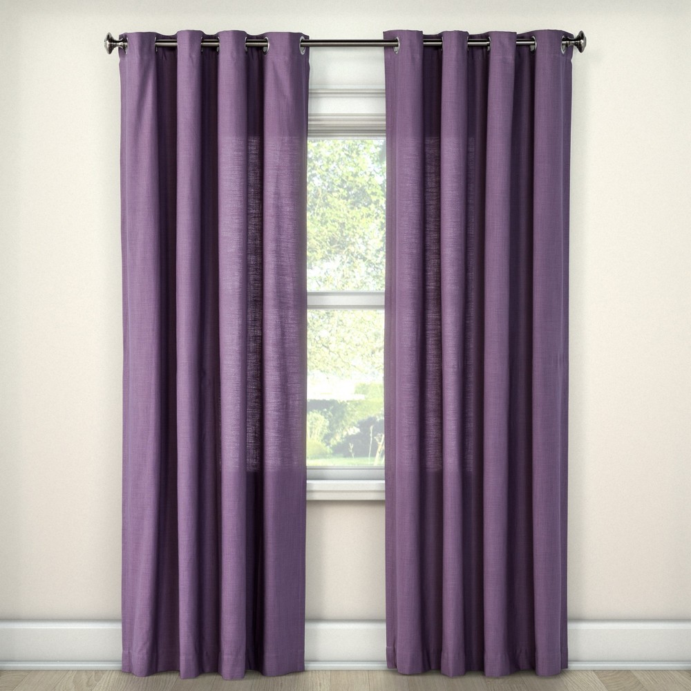 108x54 Natural Solid Light Filtering Curtain Panel Purple - Threshold was $31.99 now $15.99 (50.0% off)