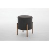 NicBex Modern Round Storage Ottoman with Metal Base, Ottoman Footstool with Removable Lid Storage Ottoman for Living Room, Makeup Room - 4 of 4